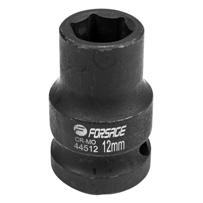 12 mm Slaghylsa 1/2" kort 6-kant CrMo - Forsage Sweden