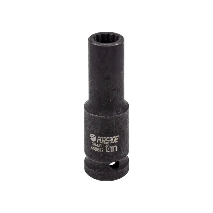 Krafthylsa Forsage lång 12mm, 12-kant, 1/2" fäste