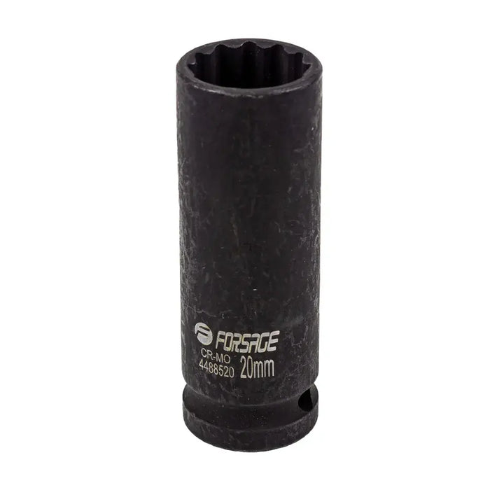 12-kant krafthylsa lång 20mm, 1/2" fäste, märke Forsage
