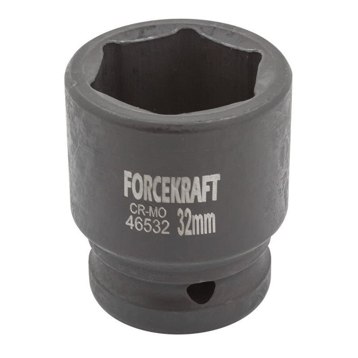 32 mm Slaghylsa 3/4" kort 6-kant CrMo - Forsage Sweden