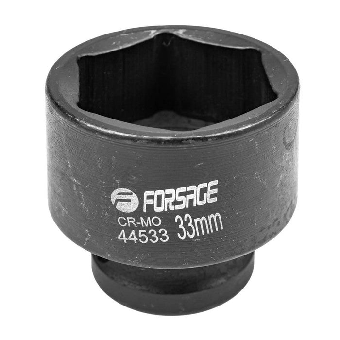 33 mm Slaghylsa 1/2" kort 6-kant CrMo - Forsage Sweden