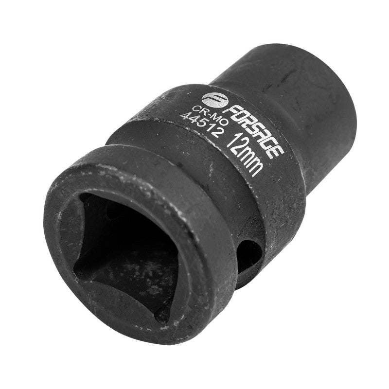 12 mm Slaghylsa 1/2" kort 6-kant CrMo - Forsage Sweden