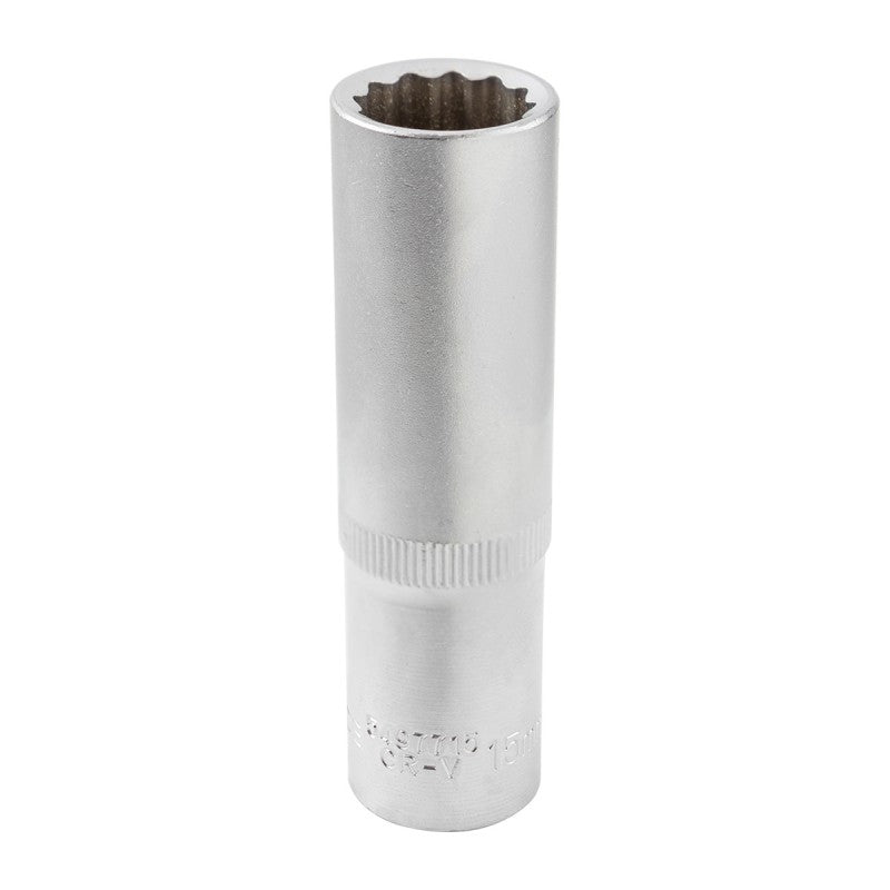 15 mm Lång hylsa 1/2" 12-kant CrV - Forsage Sweden