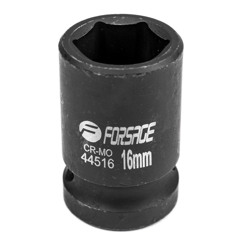 16 mm Slaghylsa 1/2" kort 6-kant CrMo - Forsage Sweden