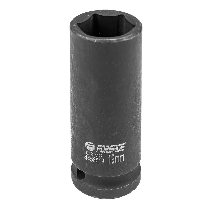19 mm Lång slaghylsa 1/2" 6-kant CrMo - Forsage Sweden
