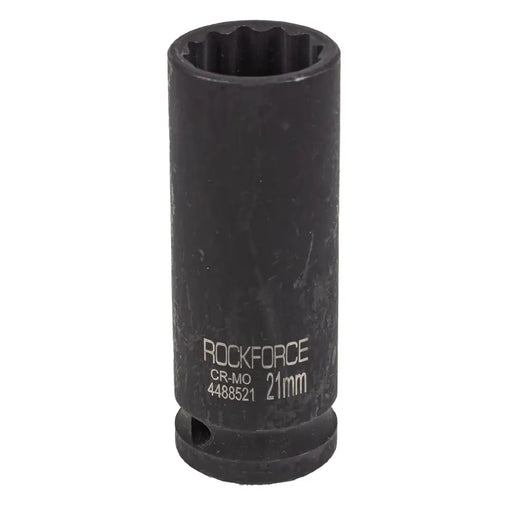 12-kant krafthylsa lång 21mm, 1/2" fäste, märke RockForce