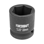 Sexkant krafthylsa 22mm med 1/2" fäste för hand- och maskinskruvning samt med slag mutterdragare.