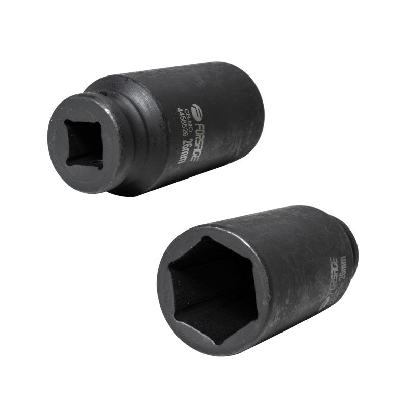 26 mm Lång slaghylsa 1/2" 6-kant CrMo - Forsage Sweden