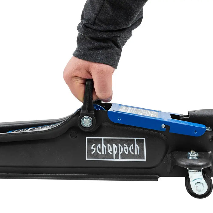 Scheppach domkraft 2,5 ton med bärhandtag