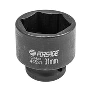 31 mm Slaghylsa 1/2" kort 6-kant CrMo - Forsage Sweden