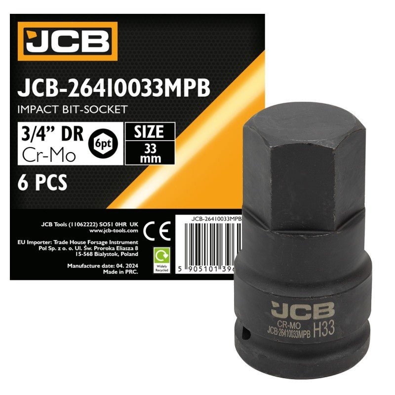 3/4" Bitshylsa kraft Hex 17 - 30 mm. - Forsage Sweden