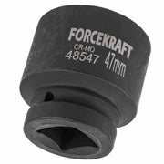 47 mm Slaghylsa 1" kort 6-kant CrMo - Forsage Sweden