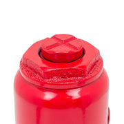 Hydraulisk flaskdomkraft med pumphandtag.
