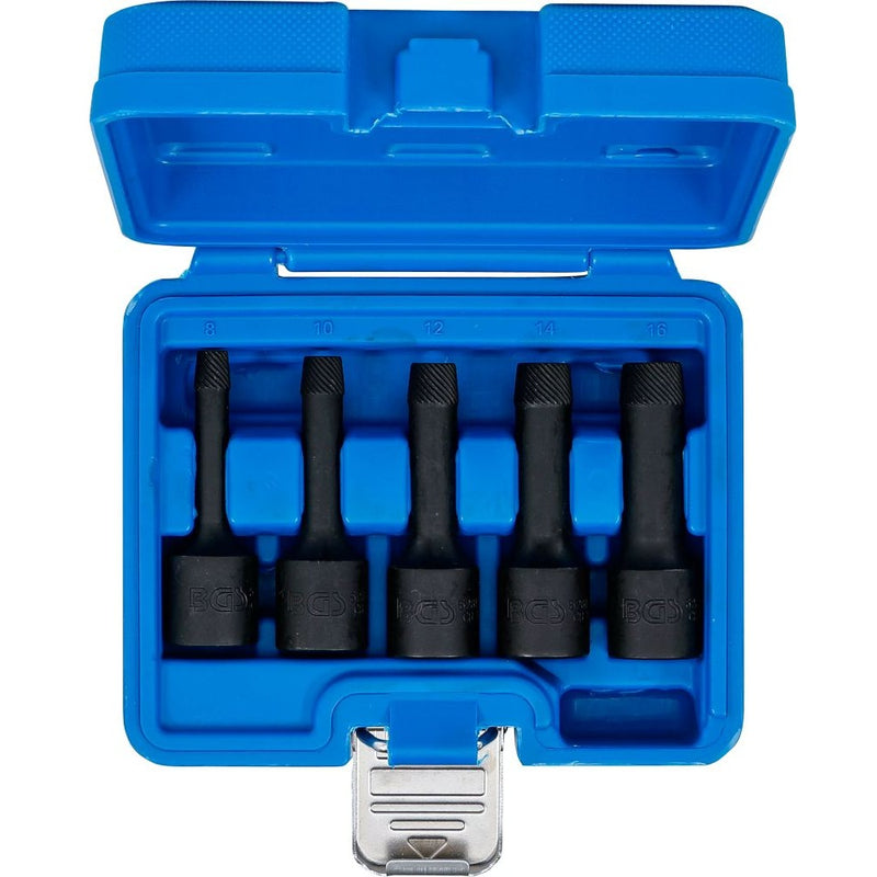 spiralprofil hylsnyckelsats 1/2 tum 8–16 mm 5 delar
