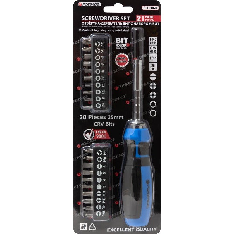 Bitsmejselsats, 21 delar - Forsage Sweden