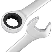 Närbild på 38 mm blocknyckel med spärrfunktion och öppen ände