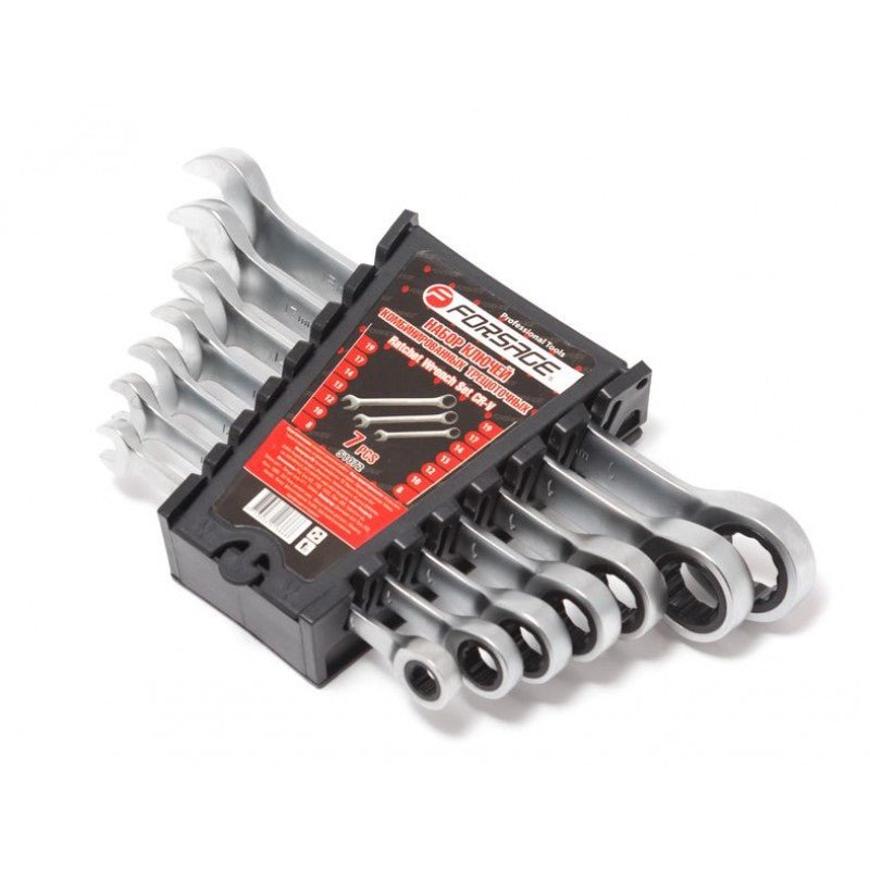 Blocknycklar med spärr, 7 delar 8-19mm - Forsage Sweden