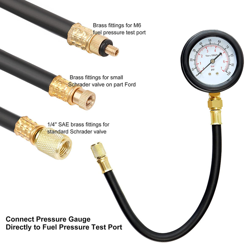 Bränsleinsprutare trycktestsats (0-7bar) - Forsage Sweden