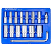 Hylssats djupa 1/2", 15 delar (10 - 32mm) - Forsage Sweden