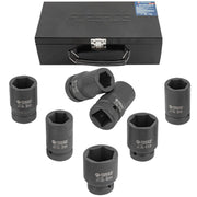 Krafthylssats 1" djupa, 7 delar (24-46 mm) - Forsage Sweden