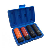 Krafthylssats 1/2", tunnväggiga, 4 delar - Forsage Sweden