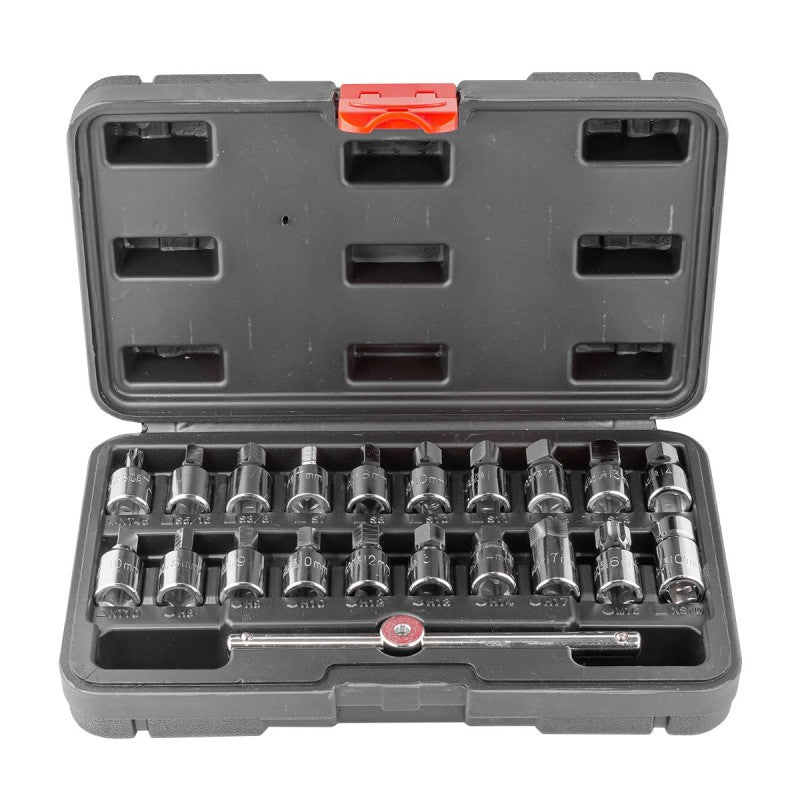 Oljepluggshylsor 3/8'', 21 delar - Forsage Sweden