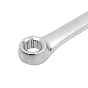 Närbild på ringänden av extra lång ringnyckel i CrV-stål