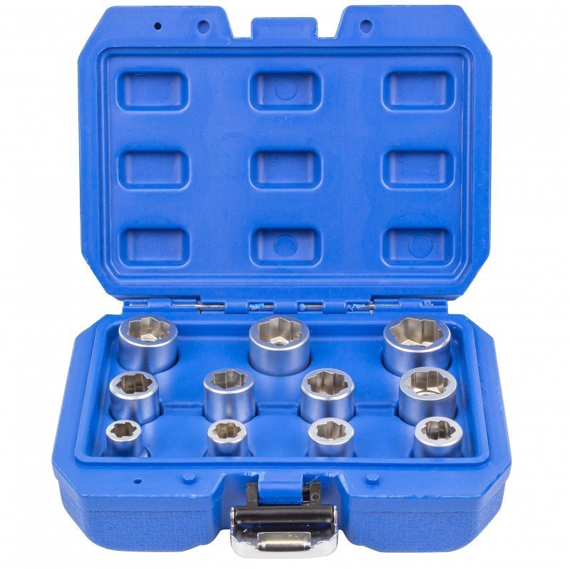 Sats Avdragare för skadade bultskallar 11 delar, 8-19mm. - Forsage Sweden