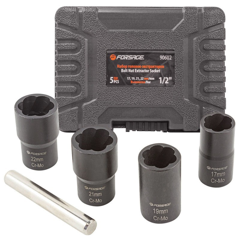 Sats för skadade bultar, muttrar 1/2", 5 delar - Forsage Sweden
