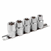 Torx Hylssats E - profil på hållare, 5 delar - Forsage Sweden