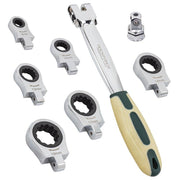 Universalt spärrnyckelset med utbytbara huvuden, 8 delar - Forsage Sweden