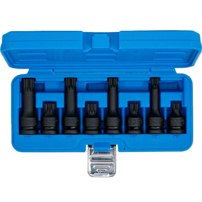 XZN bitshylsor 1/2 tum M12 M14 M16 M18 i blå förvaringsbox